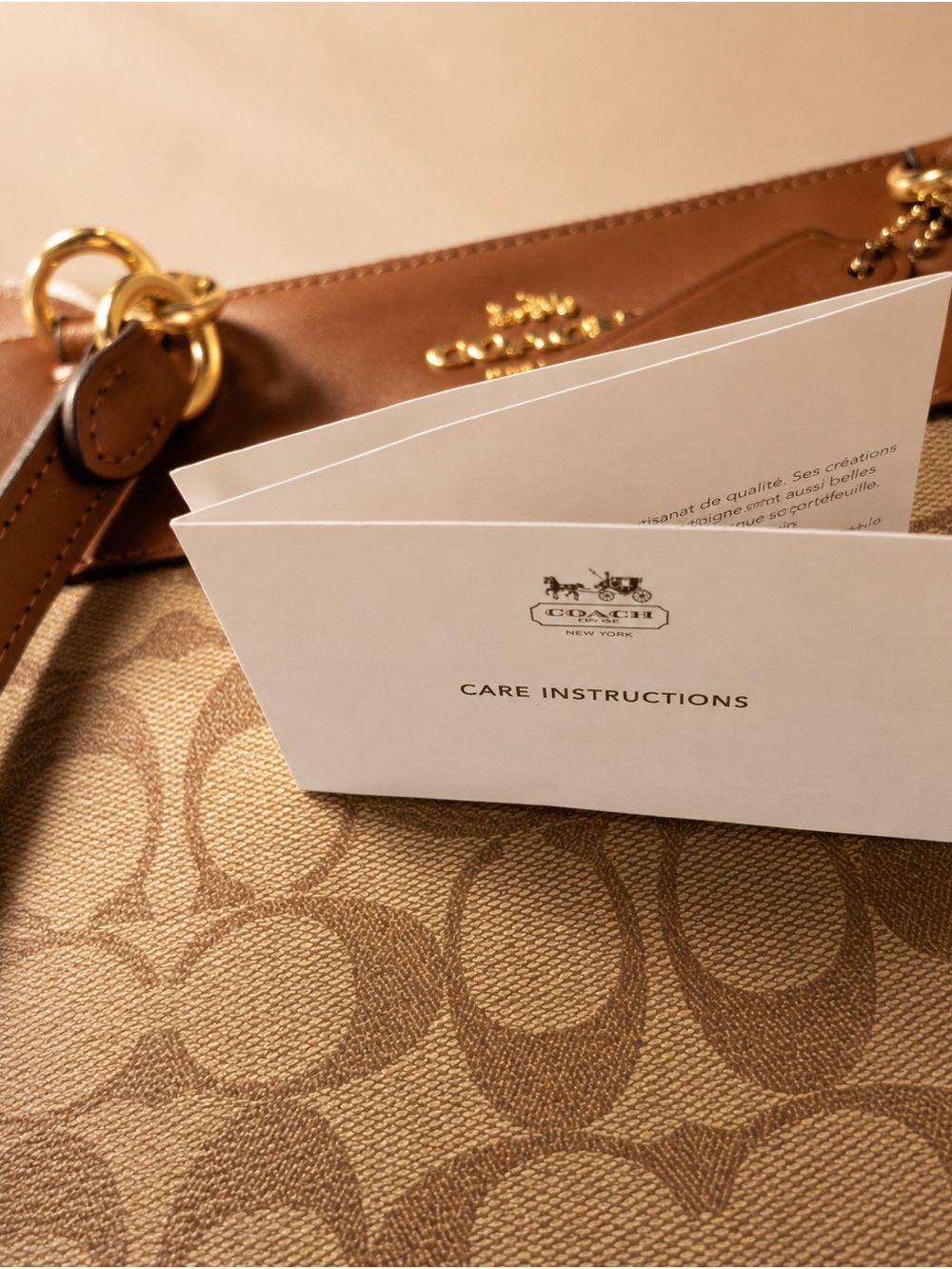 Coach Signature Canvas Satchel in Tan/Brown- Like New - Picture 7 of 9